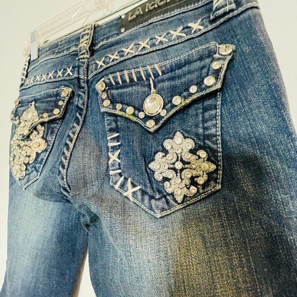 L.A. Idol Women's Skinny Jeans in Deep Blue - Picture 8 of 12